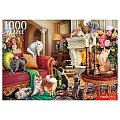 Пазлы 1000 элементов Британские кошки в гостинной