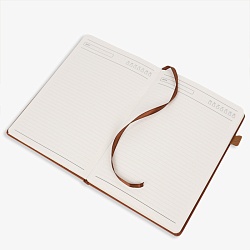 ежедневник а5 недатиров. 180л обложка кож.зам. коричневая