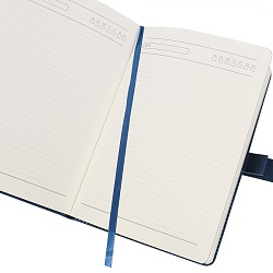 набор подарочный(ежедневник недатир. с магнитной застежкой + ручка+стержень)  цвет синий