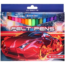 фломастеры 18цв "darvish" для мальчиков в картонной упаковке