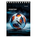 Блокнот А6  40л "Разные футбольные мячи-5" ассорти,  на гребне