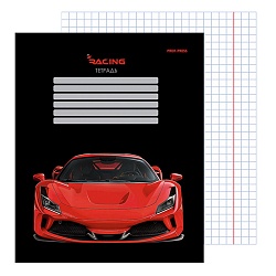 тетрадь  12л клетка цв. обл "шикарная машина"