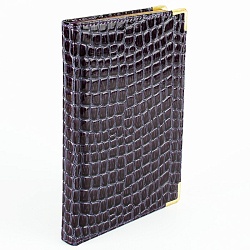 ежедневник недатированный  а5 152л iguana (темно-син) обложка искусств. кожа , золотой срез мет.уг