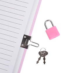 Блокнот 13*18см 48л на спирали с замочком и ключиками