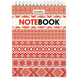 Блокнот 13*18см  48л "Орнаменты" на гребне