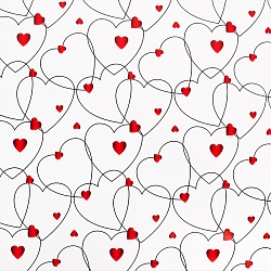 бумага упаковочная сердца