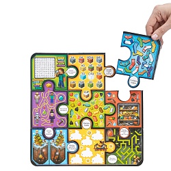 игра настольная "кубикрафт пиксельное приключение 10 в 1"