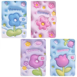 Блокнот 13*19 см 120л обложка "Цветы" с рисунком 3D эффект