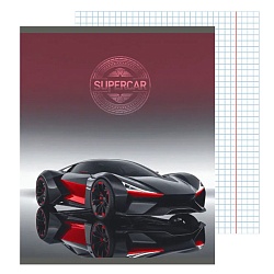 тетрадь  48л кл. "supercar" обл. мелов. картон глянц. ламинация