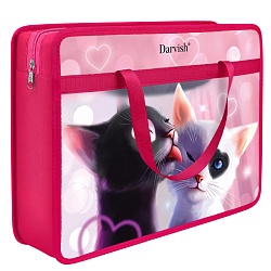 папка детская с ручками "влюблённый кот"