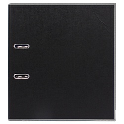 папка-регистратор  а4 7,5 см чёрная с серой окантовкой