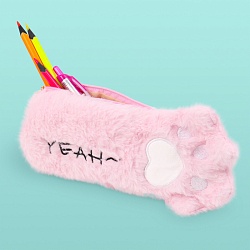 пенал меховой лапка