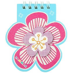 Блокнот А7 на спирали "Цветочек" ассорти