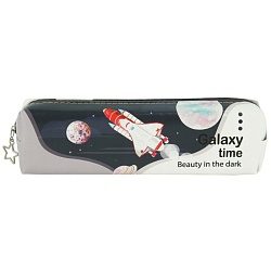 пенал мягкий тубус "космос"  кожзам ассорти