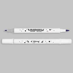 фломастеры 12цв  двухсторонние на водной основе