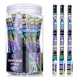 ручка  шар. синяя "kuromi"