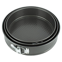 формы для запекания разъемные круглые 3 шт. d-24,26,28см в наборе (уценка)