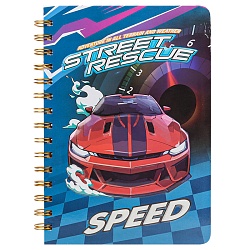 Блокнот 15,5*21см 80л на спирали в клетку "Скорость"
