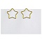 скрепки 30мм  фигурные звездочки 12шт (золотые)