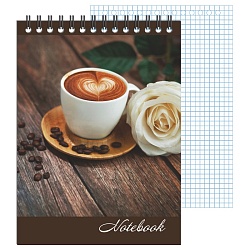 Блокнот 13*18см  48л "Кофе" на гребне