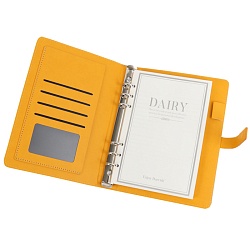 ежедневник а5 недатиров. 100л обложка кож.зам. на кольцах с магнитной застёжкой