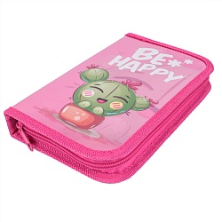 пенал 1отдел. 190*115мм. печать на фольге be happy