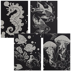 гравюра подводный мир