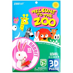 пазл 3d "zoo" rabbit. игрушка