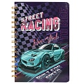 Блокнот 15,5*21см 80л на спирали в клетку "Уличные гонки"