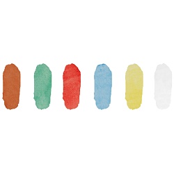 краски аквар.  6цв. "чебурашка""мульти-пульти" медовые без кисти