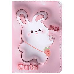 Блокнот A5  80л обложка кожзам "Милый зайка" клетка