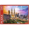 Пазлы  500 элементов Малайзия.Башни Петронас на закате