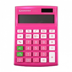 калькулятор настольный 12 разр. "darvish" 105*146*25мм  розовый
