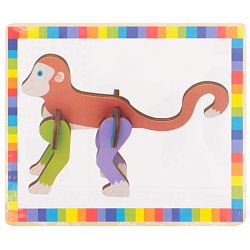 пазл деревянный 3d "обезьяна". игрушка