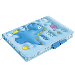 Блокнот А6  80л обложка "Дино" с рисунком 3D эффект