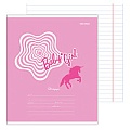 Тетрадь  12л линейка цв. обл "В розовом стиле"