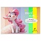 альбом для рисования  8л. "единорог с цветами" на скрепке обложка лён
