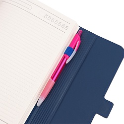 ежедневник а5 недатиров. 112л  обложка кож.зам. синяя