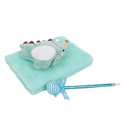 Блокнот A5  80л меховой с ручкой в наборе