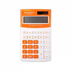 калькулятор настольный 12 разр.  "darvish" 80*134*21мм  бело/оранжевый