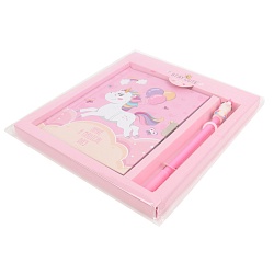 Блокнот A5  50л "Весёлые единороги"  с ручкой в наборе