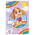 Бумага цветная А4 10л. 10цв. "Paw Patrol" в папке