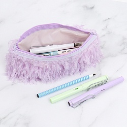 пенал на молнии сиреневый