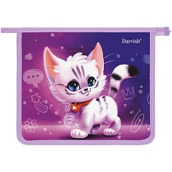 папка для тетрадей а5 на молнии "милый котёнок"