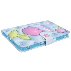 Блокнот 13*19 см 120л обложка "Цветы" с рисунком 3D эффект