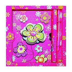 Блокнот  13.5*18 на замке + ручка в подарочной упаковке