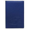 Обложка на автодокументы мягкая "экокожа" матовая синяя