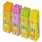 ластик "башенки", 64х15х15 мм, цвет ассорти, картонный держатель