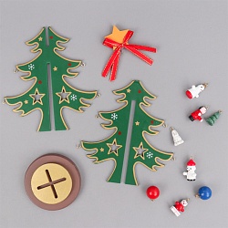 ёлочка новогодняя 3d деревянная зеленая