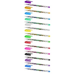 набор ручек гел. 12 цветов с блёстками 0,7мм